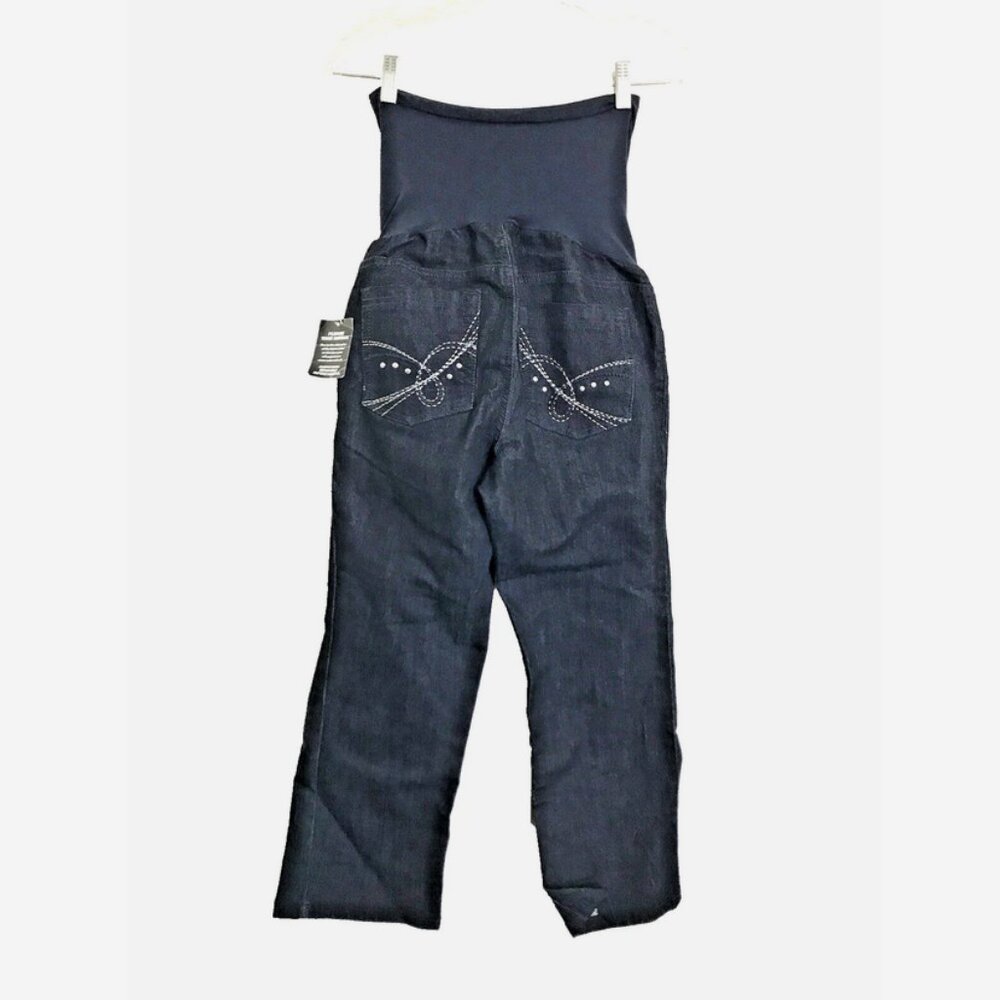 MOTHERHOOD Maternity Bling Jeans NWT Med Cropped Pants